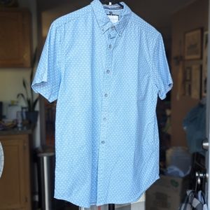 Denim & Flower Short Sleeve Button Up